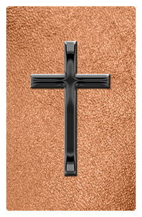 DF35T 510 BK SH CP Black Single Cross Shimmer Copper Background